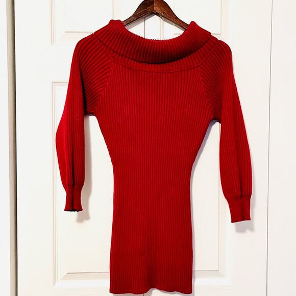 PINK LILY TURTLENECK SWEATER DRESS - Picture 2 of 7